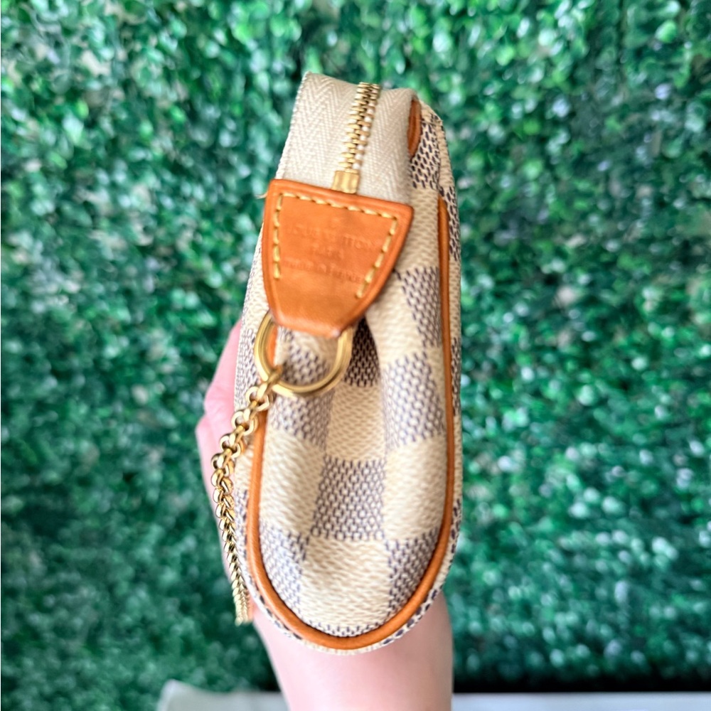 Louis Vuitton Damier Azur Canvas Eva Clutch Shoulder Bag Crossbody - Picture 6 of 15